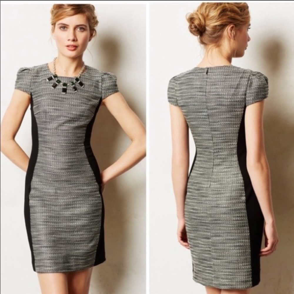 “MOULINETTE SOEURS” Anthropologie Shimmered Tweed Dress